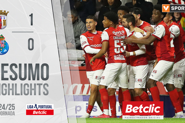 VIDEO | Resumo SC Braga 1-0 FC Porto