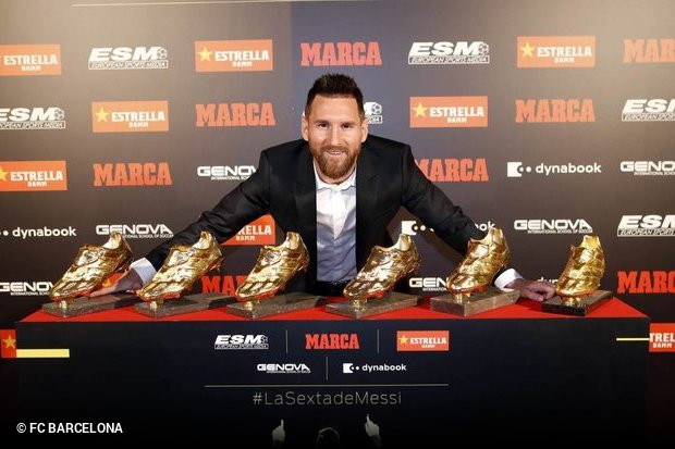 15 anos depois da estreia, Messi recebeu a sua sexta Bota de Ouro ::  zerozero.pt